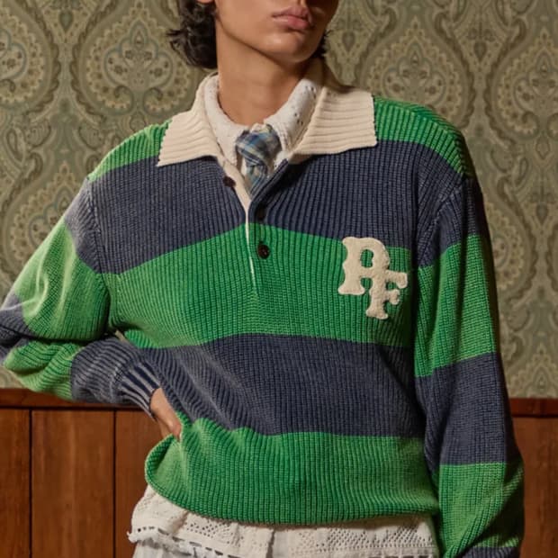 펜필드 럭비 카라 니트 그린 S (새상품)