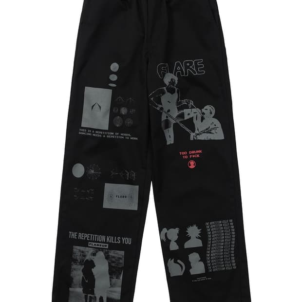 플레어업 아트 워커 팬츠 바지 블랙 2