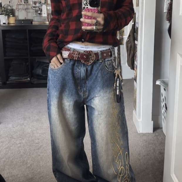90s LEVI'S RED CHECK HOODED SHIRT