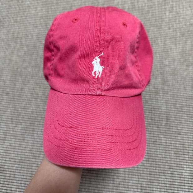 폴로 핑크 모자 