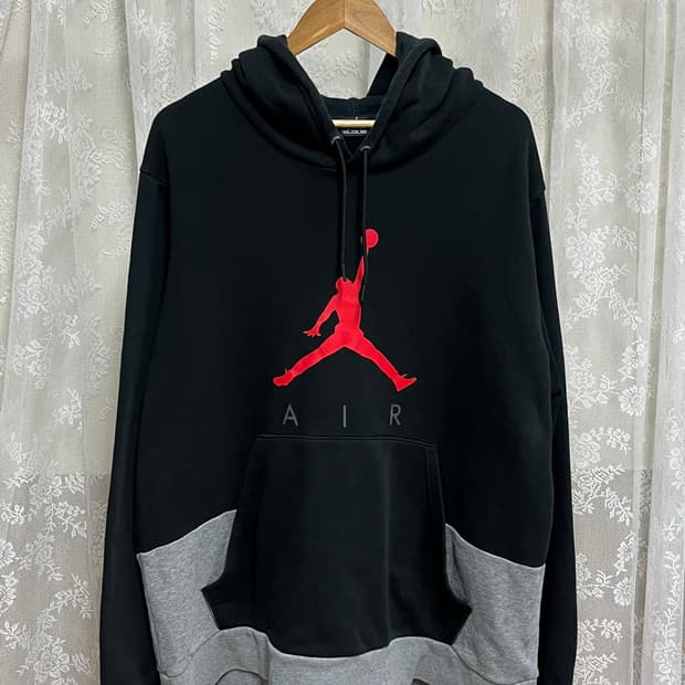 XXL) 나이키 조던 점프맨 후드 티셔츠 블랙