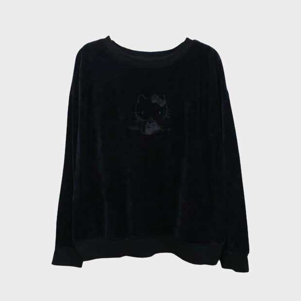 헬로키티 자수 벨벳 맨투맨 61636