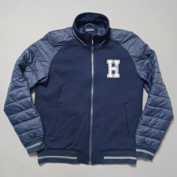 [176] 타미힐피거 키즈 퀼팅 레이어드 집업 봄버 자켓