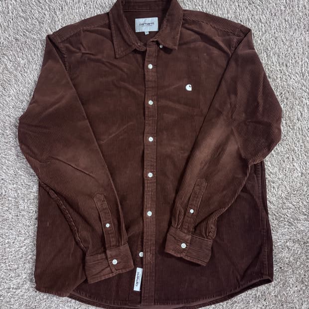 칼하트 WIP 브라운 코듀로이 셔츠 L