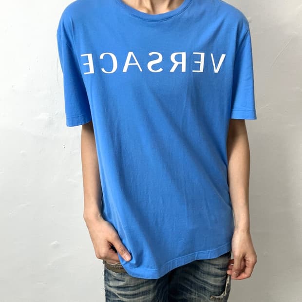 Versace Medusa Logo Blue T-Shirt
