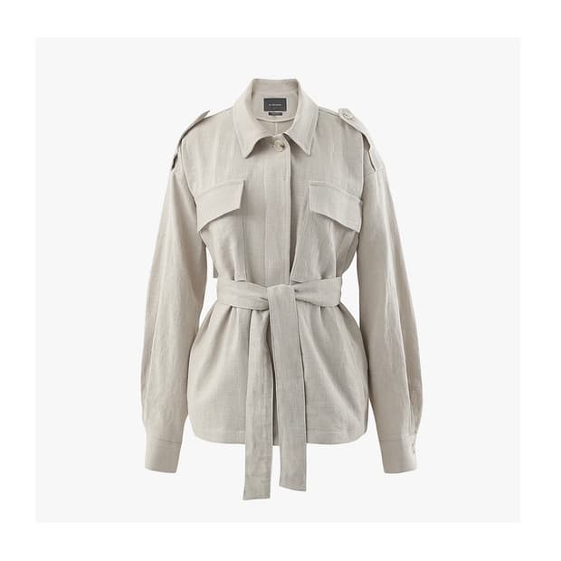 de silhouette 린넨 자켓