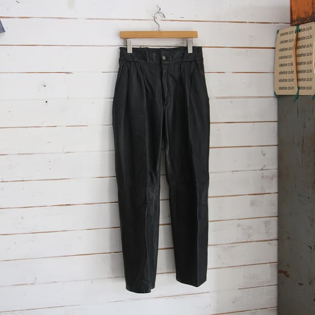 (착용컷) MEN'S HOUSE GROUP 레더 밴딩 팬츠 (남성용 M)