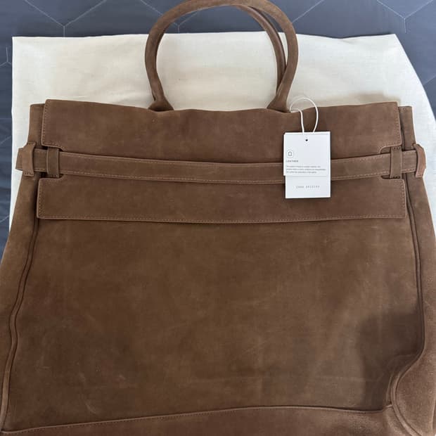 자라 오리진스 Origins 레더 핸드백 브라운