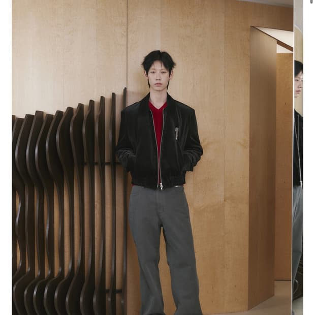 [2] Waviness 웨이비니스 25ss 벨벳 옥스포드 블루종 블랙