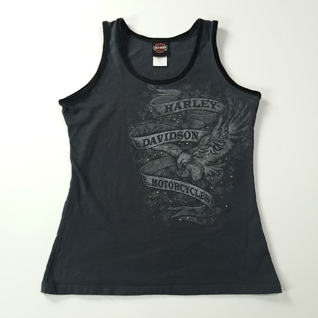 CK231 XL 할리데이비슨 00s 미국판 차콜그레이 슬리브리스 티셔츠