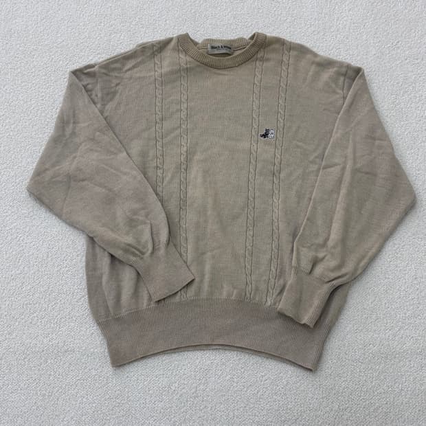 L 블랙앤화이트 빈티지 스웨터 0303E