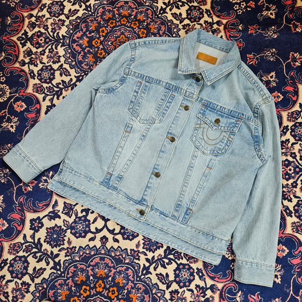 트루릴리전 22FW 시그니쳐 포켓 스티치 데님자켓 XL size