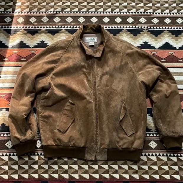 LLBEAN 엘엘빈 스웨이드 가죽 자켓 브라운 XL