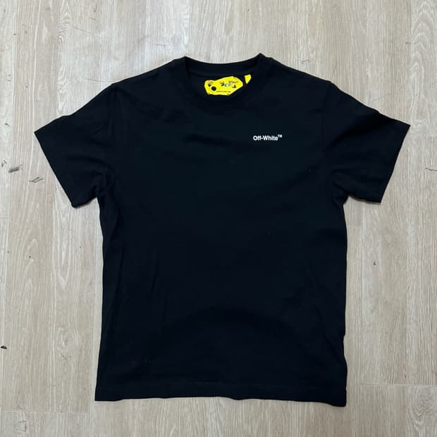 오프화이트 키즈 로고 라운드 반팔티 10사이즈 