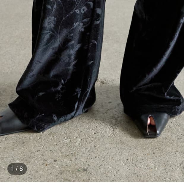 코르뷔 플로럴 벨벳 밴딩 팬츠