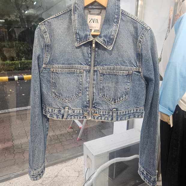 ZARA 자라 크롭 데님 집업 자켓 M