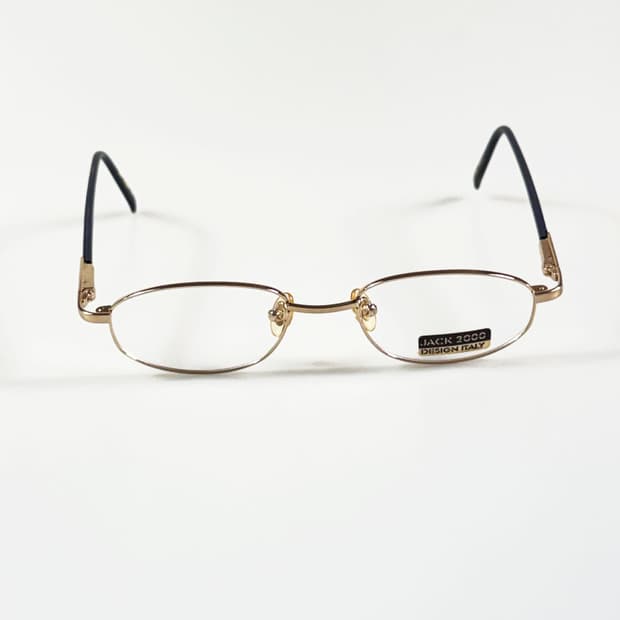 90s JACK 2000 골드 슬림 오벌 프레임 빈티지 안경