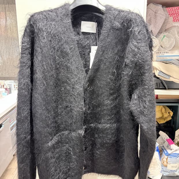 SSSTIEN 25fw 모헤어 가디건 블랙 L사이즈