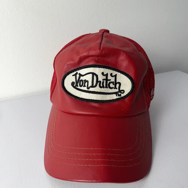 Von Dutch 레더 매쉬캡