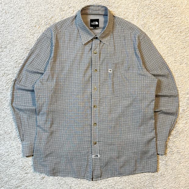 노스페이스 올드스쿨 원포켓 패치로고 체크셔츠