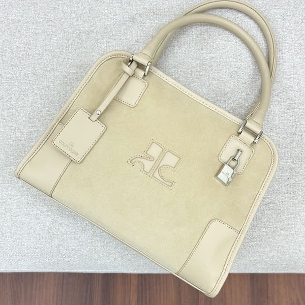 courreges / 꾸레쥬 스웨이드 핸드백 