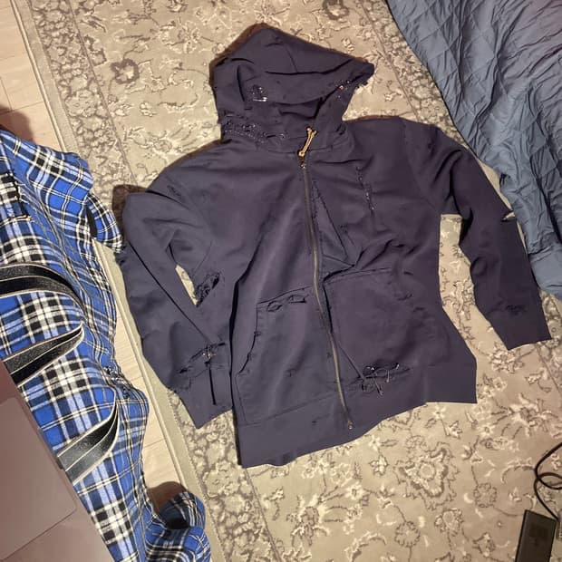 유니클로 후드집업 데미징 커스텀