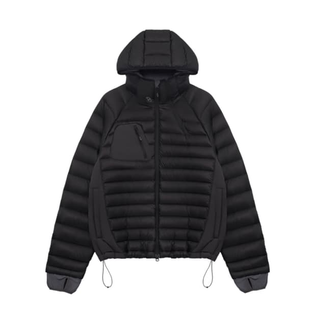 새상품) 산산기어 패널드 푸퍼 자켓 블랙 2 사이즈