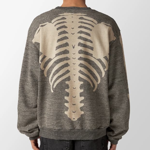 캐피탈 플리스 빅 크루넥 스웻 헤더 차콜 (5)