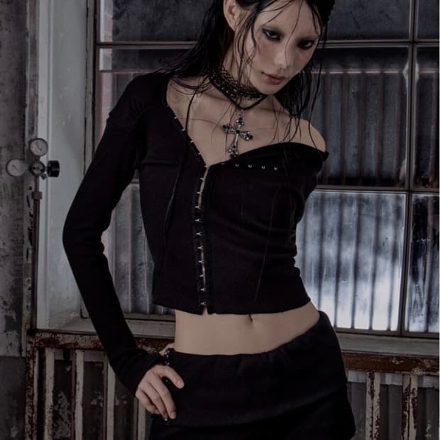 Mlk / HOOK OFF-SHOULDER CARDIGAN