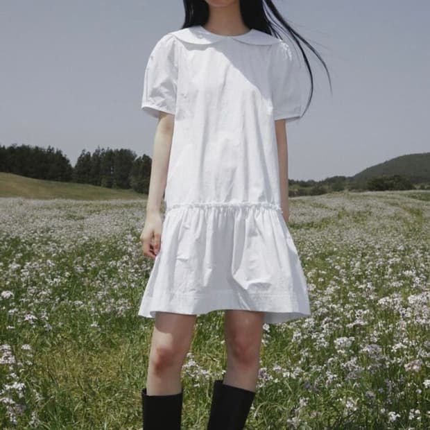 버뮬라 라운드 칼라 드레스 S