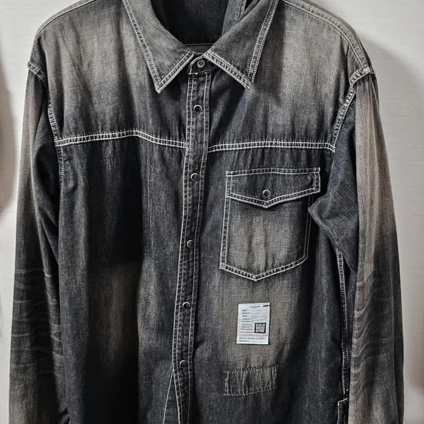 메종 미하라 야스히로 더블 레이어드 데님 셔츠