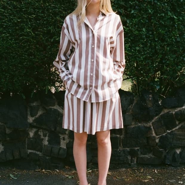 Baserange stave shorts brown s사이즈