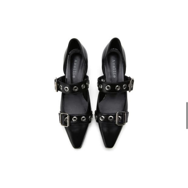 Amellie 아멜리에 black heather pumps