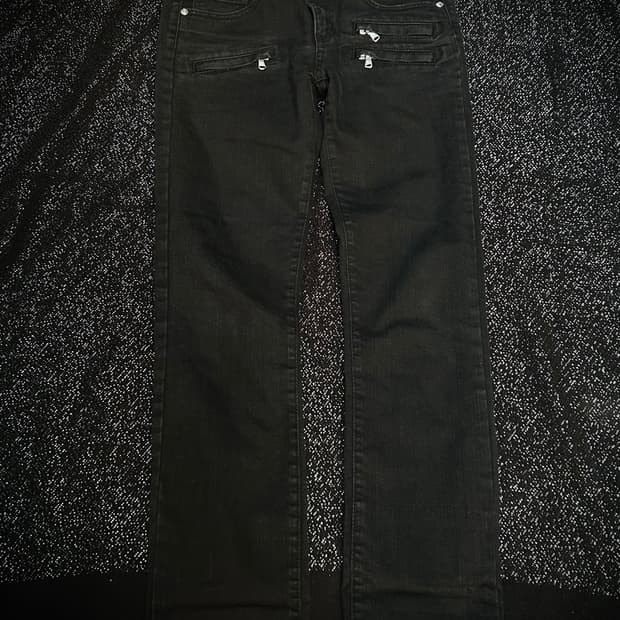 PIERRE BALMAIN 블랙 슬림핏 데님팬츠 