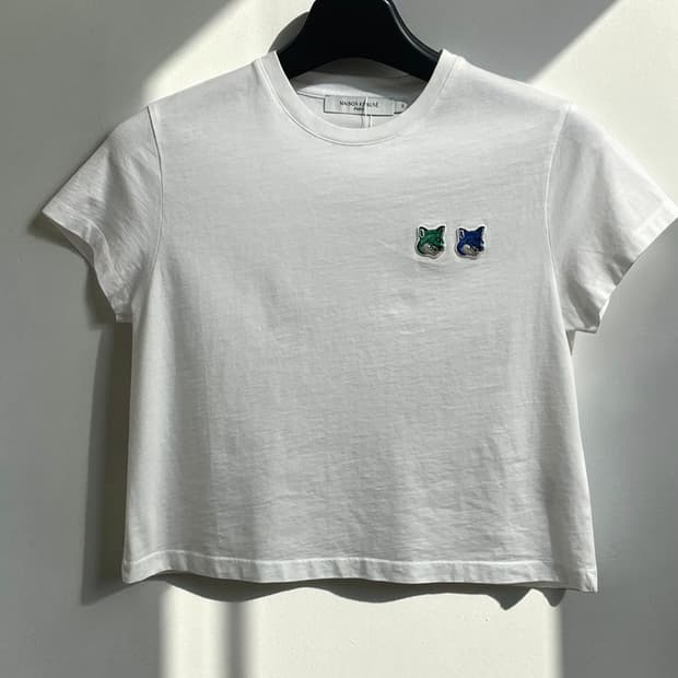 메종 키츠네 폭스 패치 반팔 티셔츠