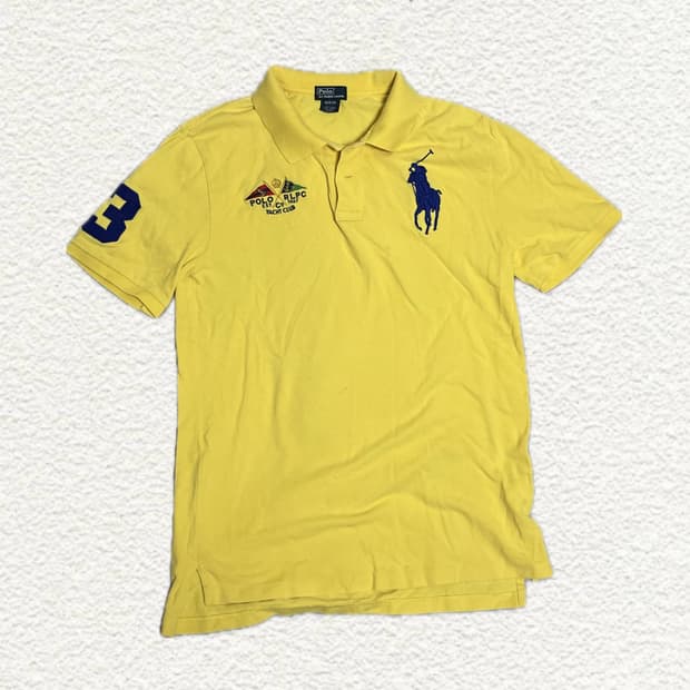 폴로 랄프로렌 옐로우 빅포니 카라티 M