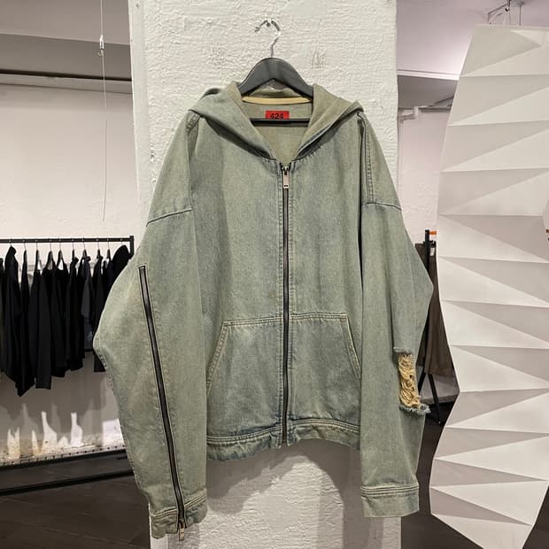 424 on Fairfax 데님 후드집업