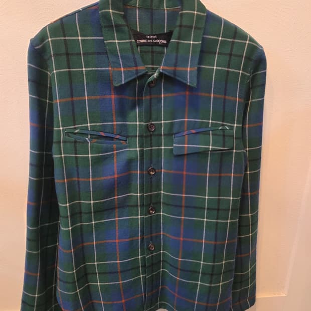 트리코트 꼼데가르송 체크 셔츠