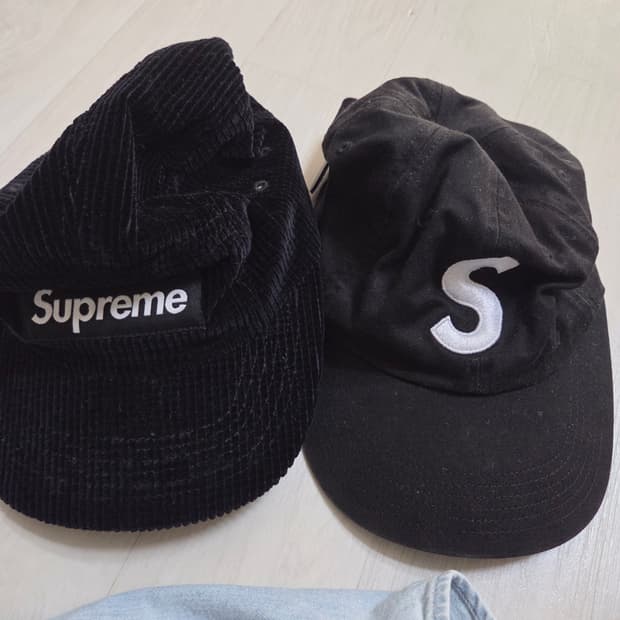 슈프림캡 코듀로이, s로고