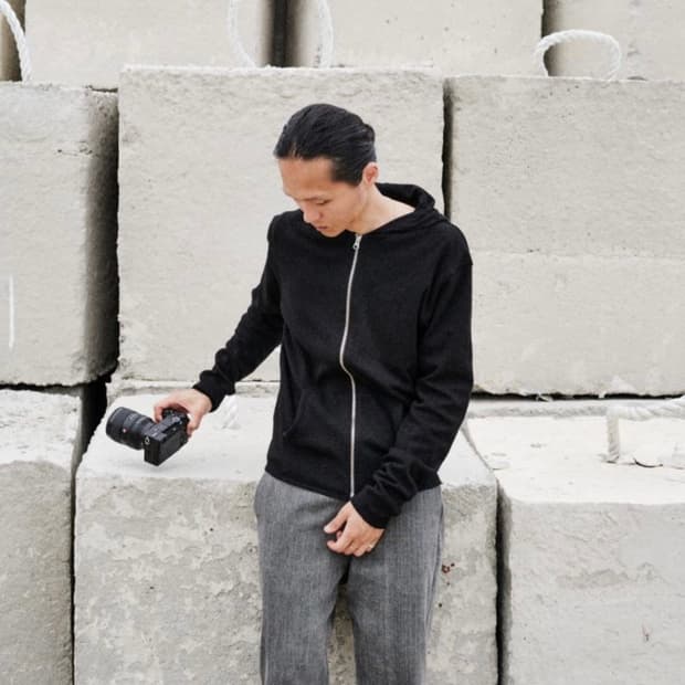 (1) mono prive textured hoodie zip 블랙