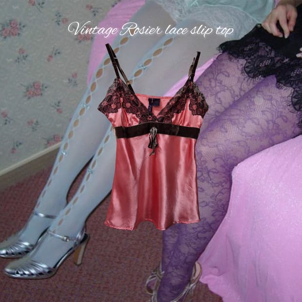 Vintage Rosier lace slip top