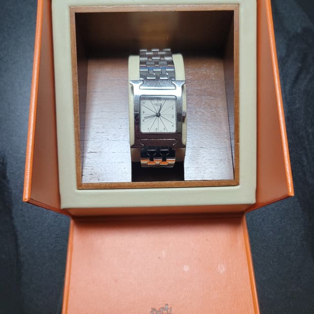 에르메스 h아워 스틸 스몰 시계