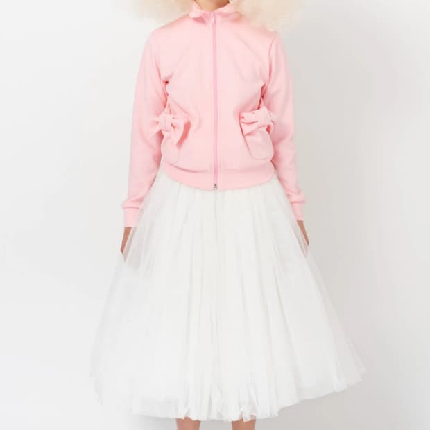 comme des garçons girl 2024fw 핑크 리본 져지