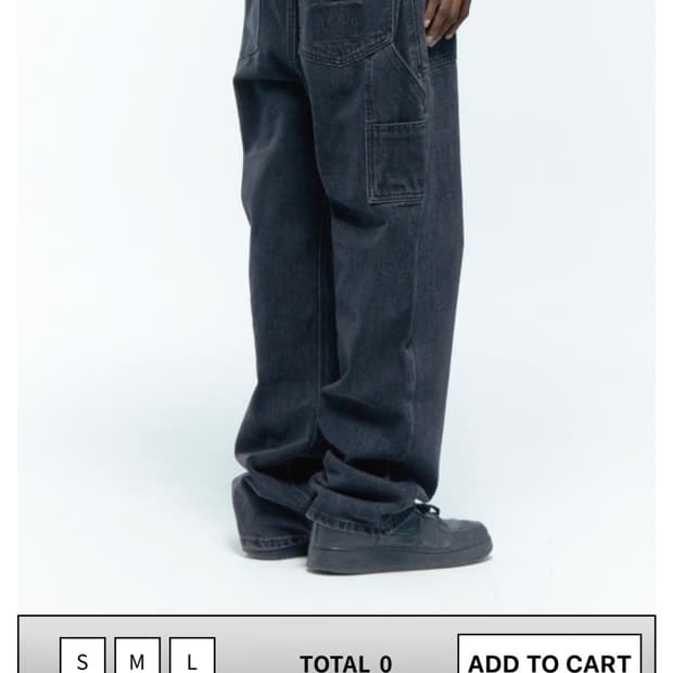 MPa PAINTER DENIM PANTS (BLACK) L