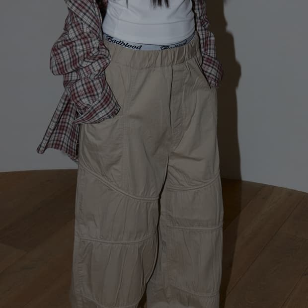 바이커 셔링 벌룬 팬츠