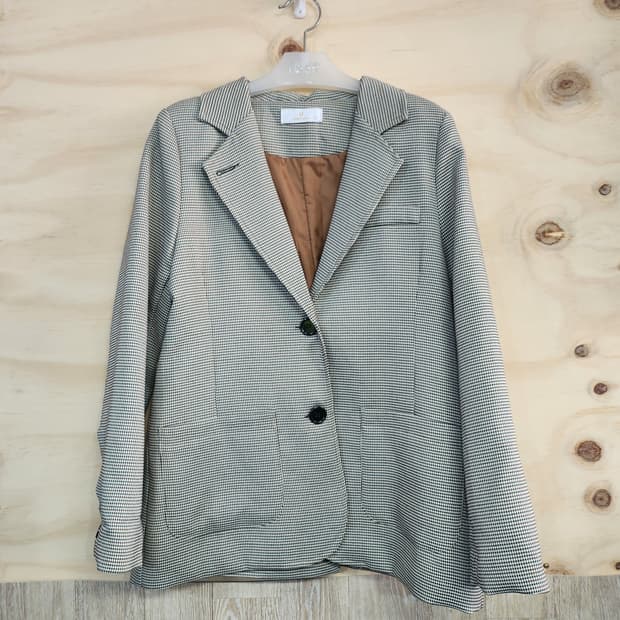 538) 체크 패턴 봄 자켓