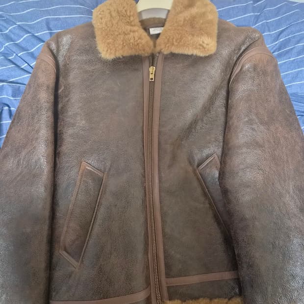 베트멍 anarchy 프린팅 Shearling 자켓 브라운 뎀나 20ss