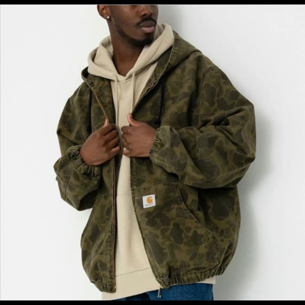 칼하트wip 덕 액티브 카모 s