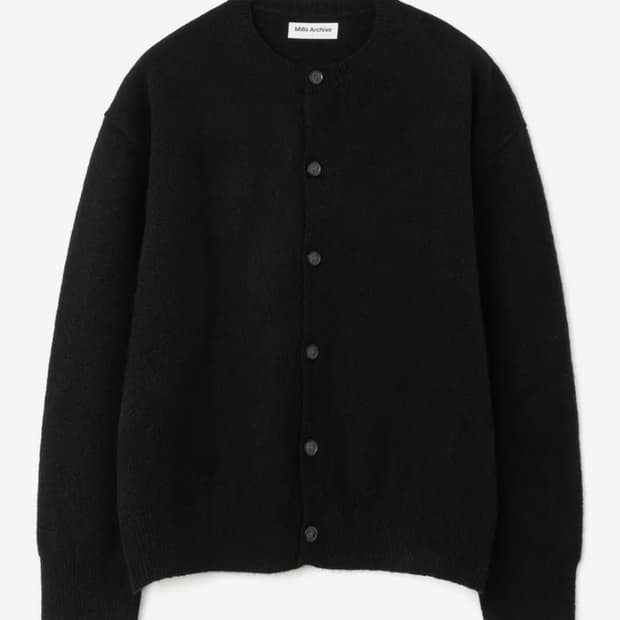 밀로아카이브 크롭 무브 가디건 블랙 xl