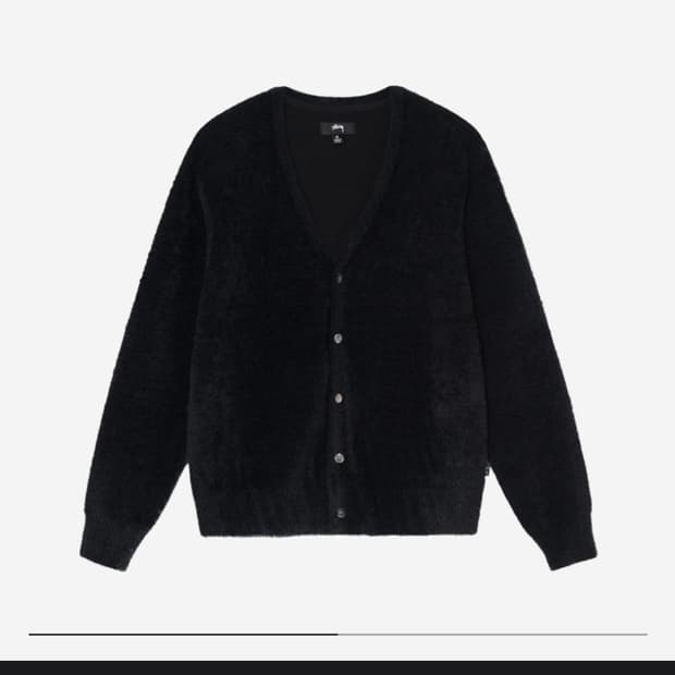 스투시 쉐기가디건 블랙 새상품 M